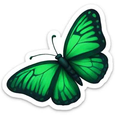 dark green butterfly  sticker