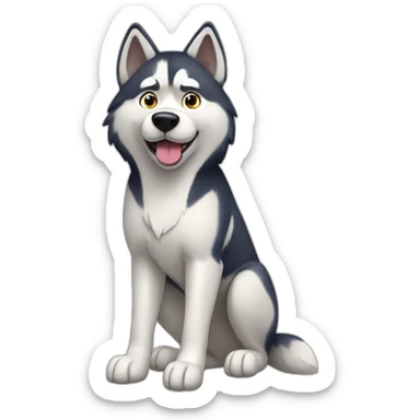 Husky full body sticker