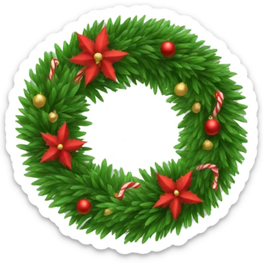 Christmas wreath sticker