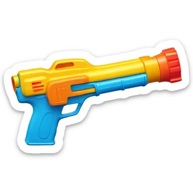 Water gun with an extended mag ￼ sticker