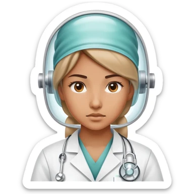 Medical sterilize girl process tech  sticker