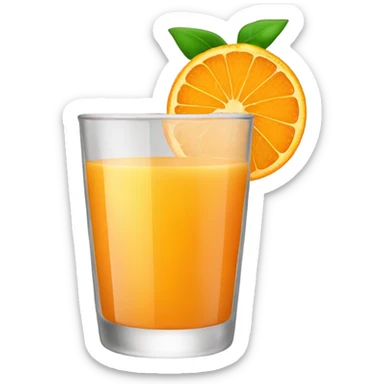 Glass of orange juice sticker