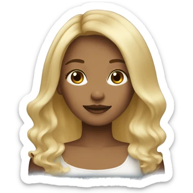 Blonde ombre girl sticker