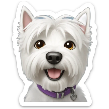 A Westie dog sticker