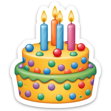 birthday sign in poke a dot sticker