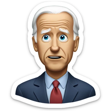 Joe Biden looking lost sticker