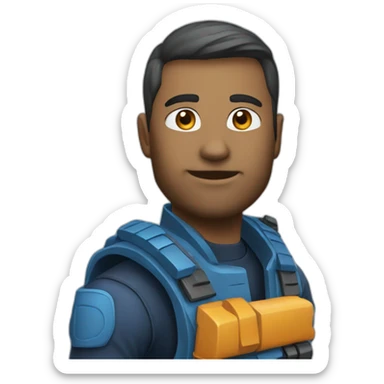 blue aim avator sticker