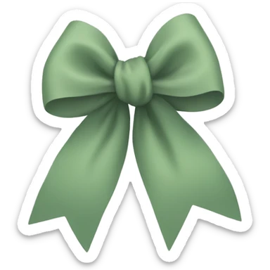 sage colored bow sticker