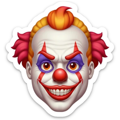 Buff handsome clown sticker