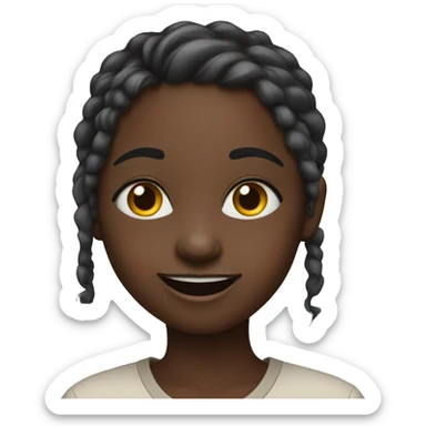 kenyan girl happ sticker