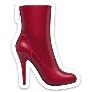 burgundy red latex high heel boots sticker