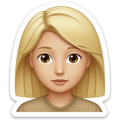 Humana con oelo rubio sticker