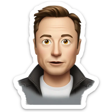 Elon musk funny emoji with 🐋 sticker