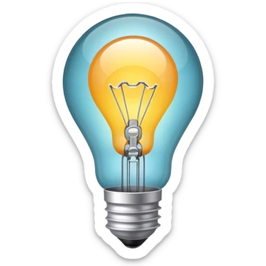 light bulb turned on NO FACE sticker