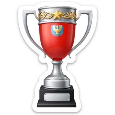 russia sport silver sticker