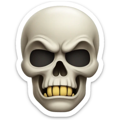 Skull angry sticker