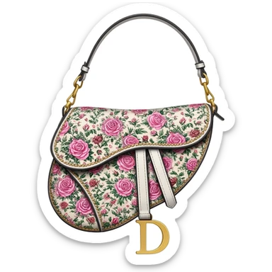 floral dior saddle bag sticker