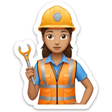 City Maintenance Worker woman sticker
