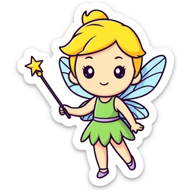 Fairy with wand sticker