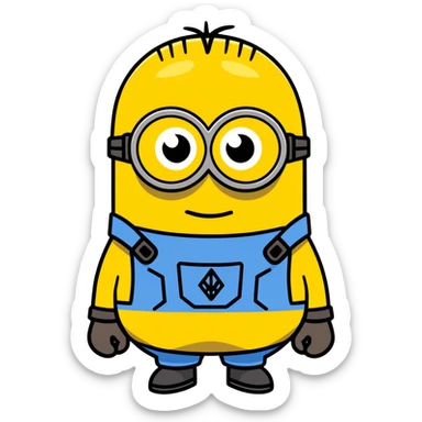 kanye west as a minion  sticker