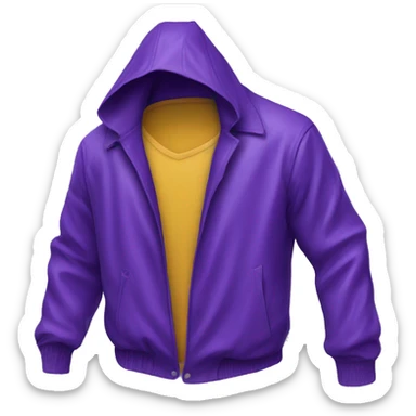 Purple rain jacket sticker