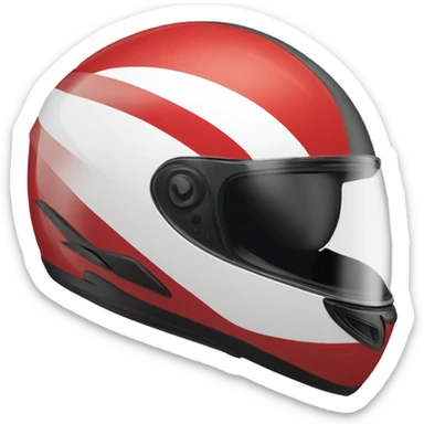 motorcycle-helmet red and white  sticker