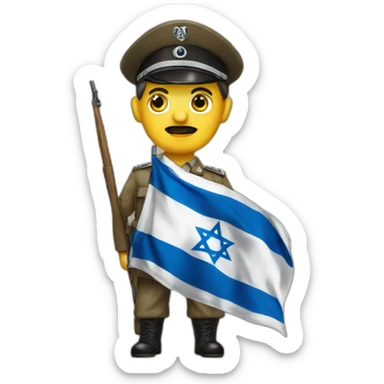 Hitler qui porte le drapeau de Israël sticker