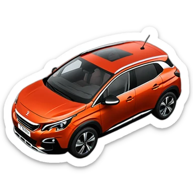 peugeot 3008 rouge coté droit sticker