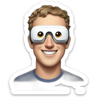 mark zuckerberg wearing vr headset sticker