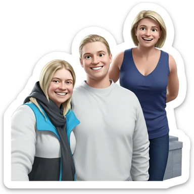 joyful moment with friends sticker