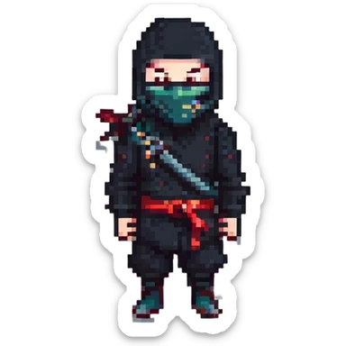 masked ninja sticker