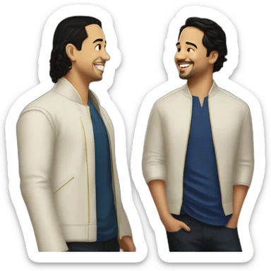 anthony ramos with lin manuel sticker