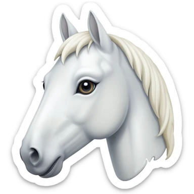 white horse face  sticker