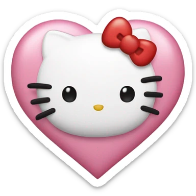 Hello kitty heart sticker