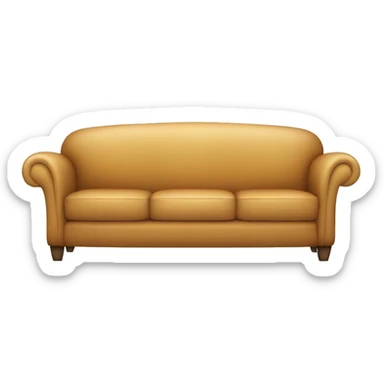 A sofa cleaned with a machine sticker