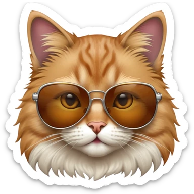 Cat with sunglasses sticker