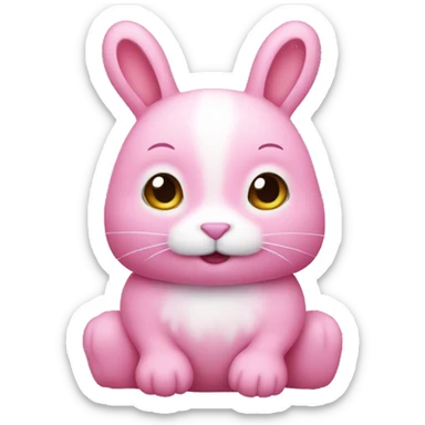 Pink rabbit sticker