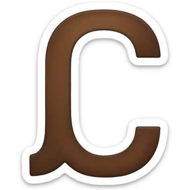 Letter C Brown  sticker