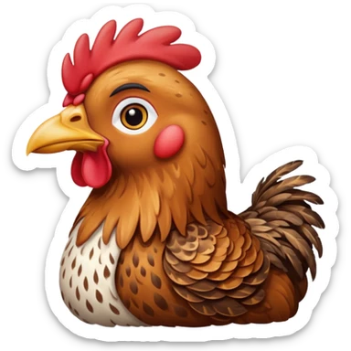 High resolution of A hen  sticker