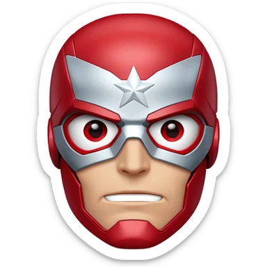 Vision marvel, red face from captain america: civil war sticker
