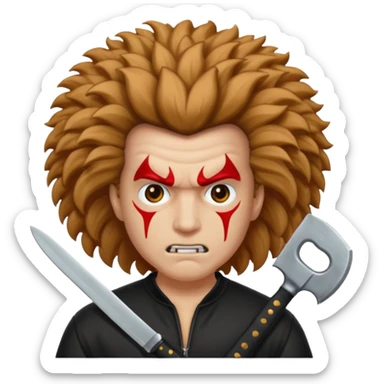 skib skib 67 slasher mad big hair sticker