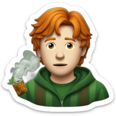 Ron Weasley smoking weed sticker