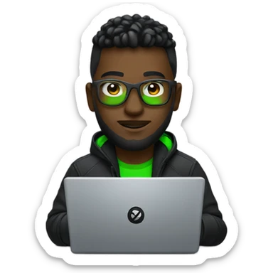 programmer with razer laptop sticker