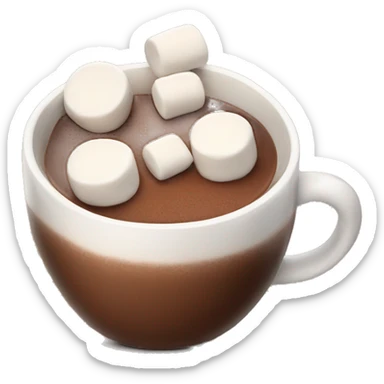 Hot chocolate with marshmallows  sticker
