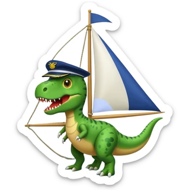 Nimm den. Trex Emoji aber mach auf dem Ticken ein Segel  sticker
