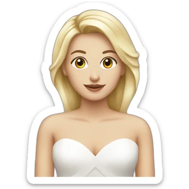 female blonde wedding photographer sticker