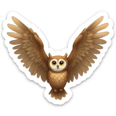 Owl wings sticker
