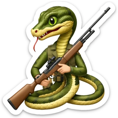 A snake sniper sticker
