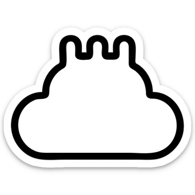 облако с 4 выступами наверху sticker