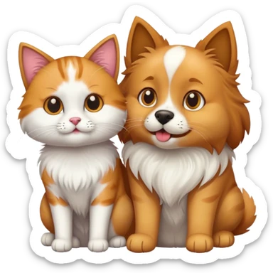 Dog cat sticker
